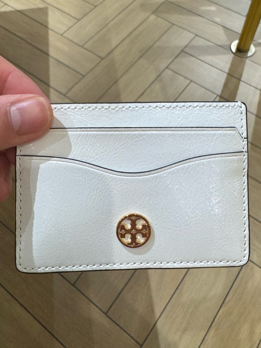 Tory Burch Emerson Flat Card Case and Holder Wallet-Tan